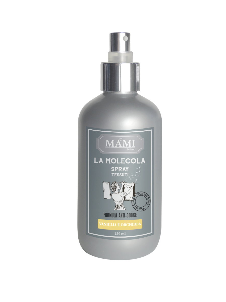 SPRAY PER TESSUTI ANTIODORE LA MOLECOLA VANIGLIA E ORCHIDEA 250ML