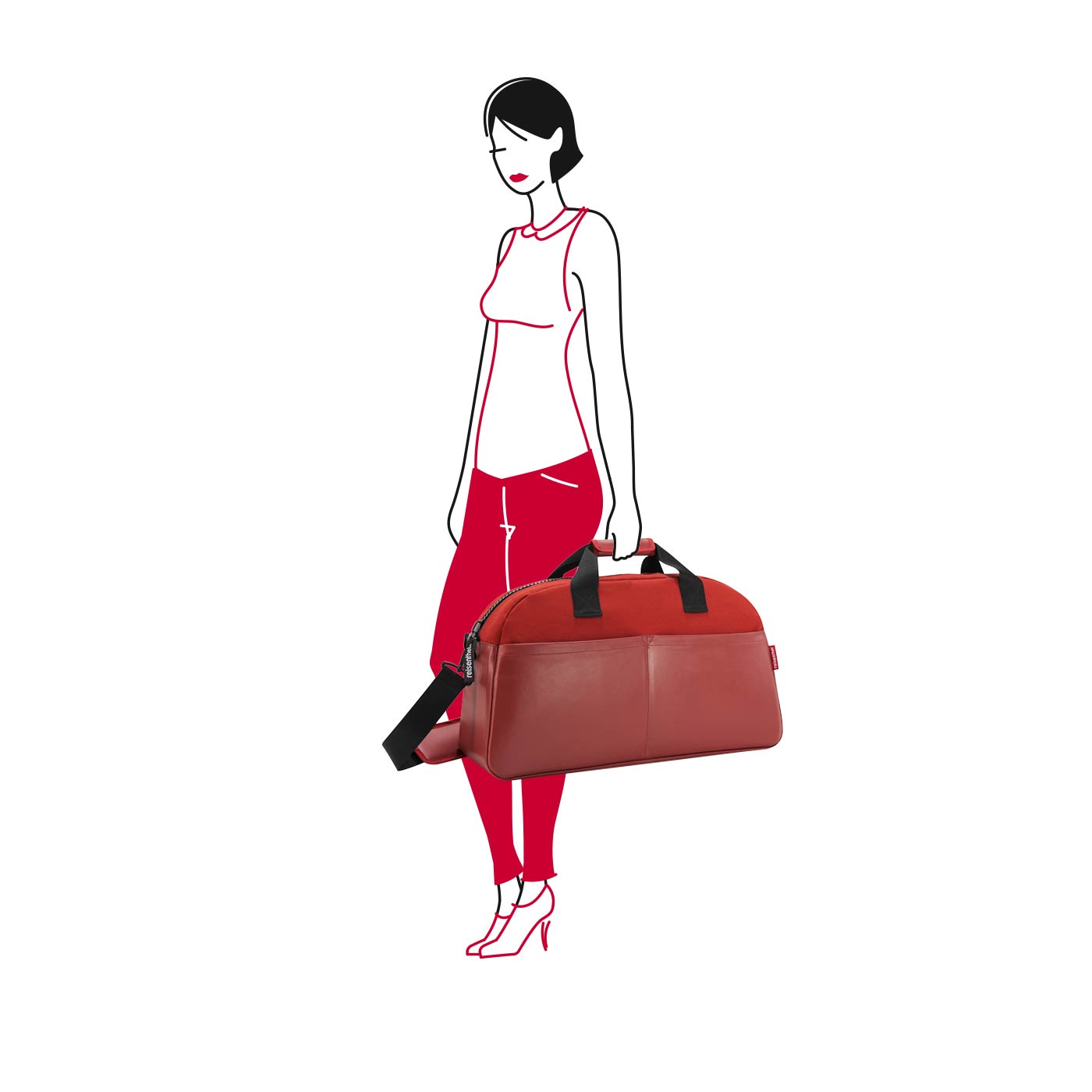 BORSA OVERNIGHTER CANVAS RUSSET CON TRACOLLA