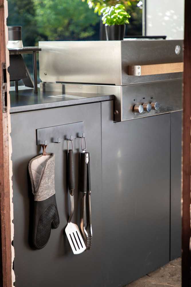 SPATOLA PER BARBECUE IN ACCIAIO INOX E PLASTICA TPR