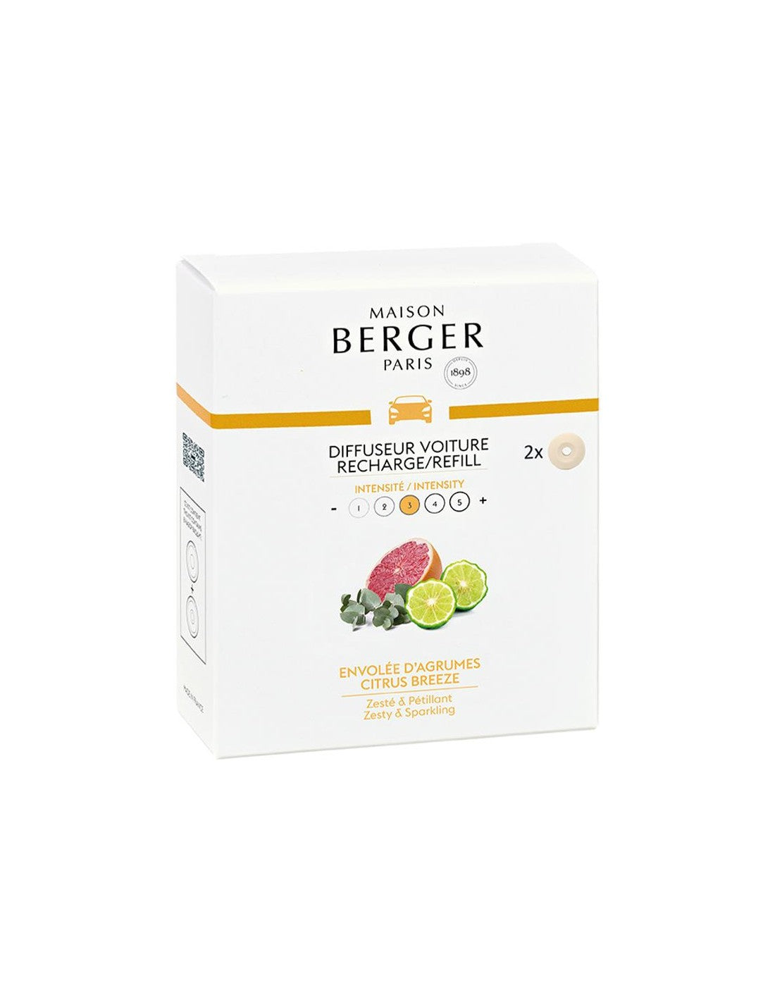 Maison Berger - Ricariche per diffusore Auto 2pz - Envolée d'Agrumes