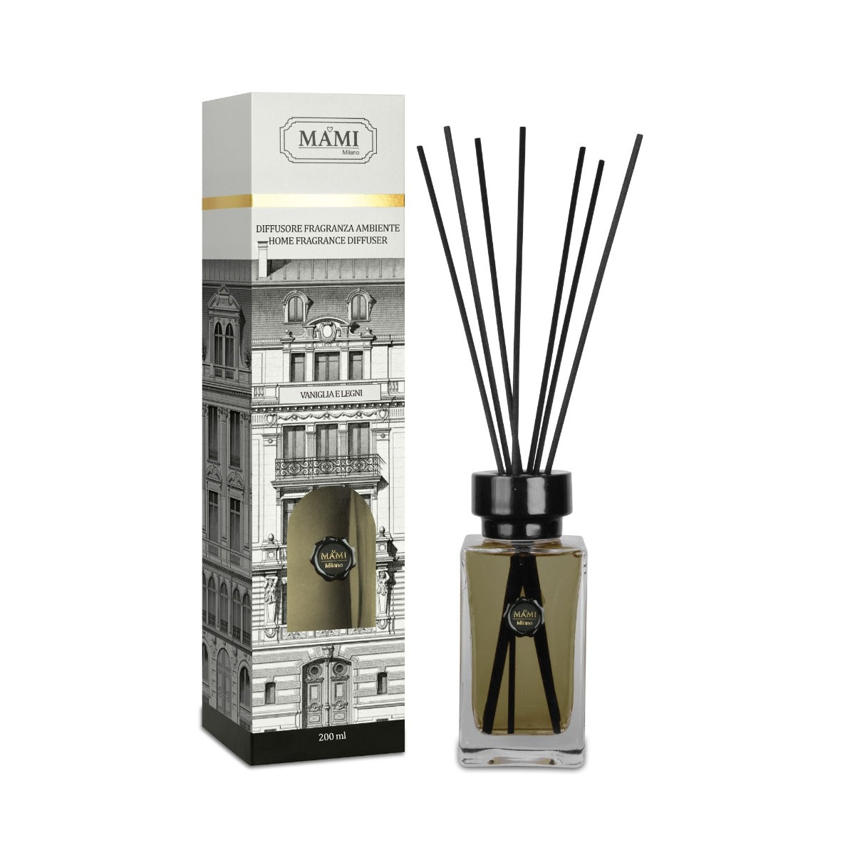 DIFFUSORE DI FRAGRANZA 200ML VANIGLIA E LEGNI