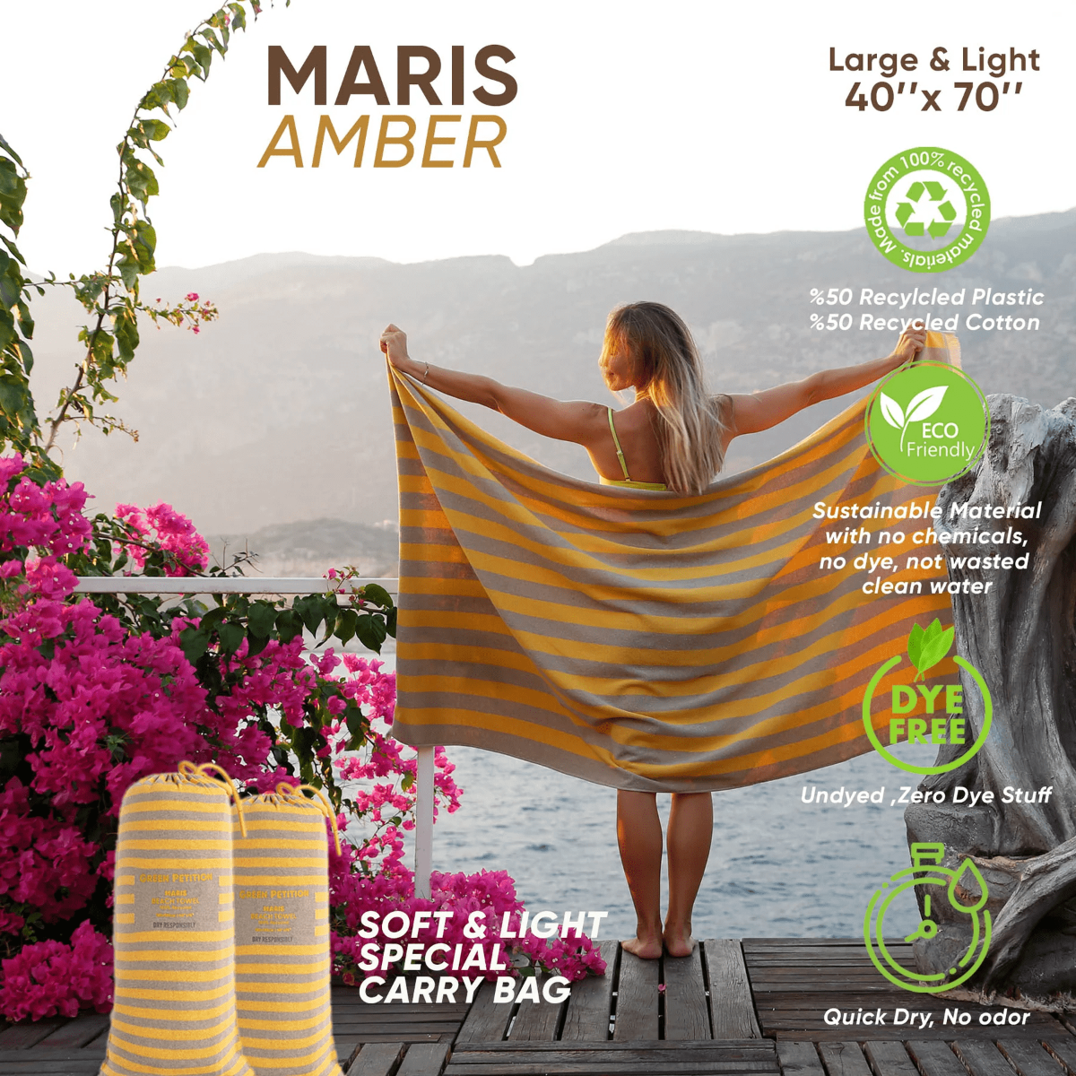 TELO MARE MARIS AMBER 100X180CM