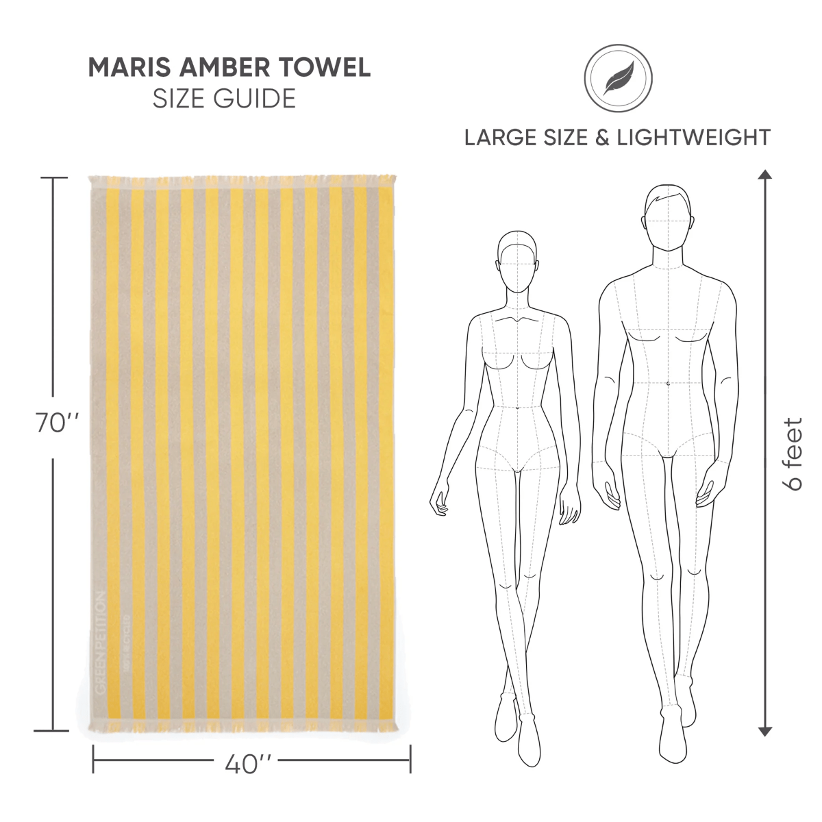TELO MARE MARIS AMBER 100X180CM