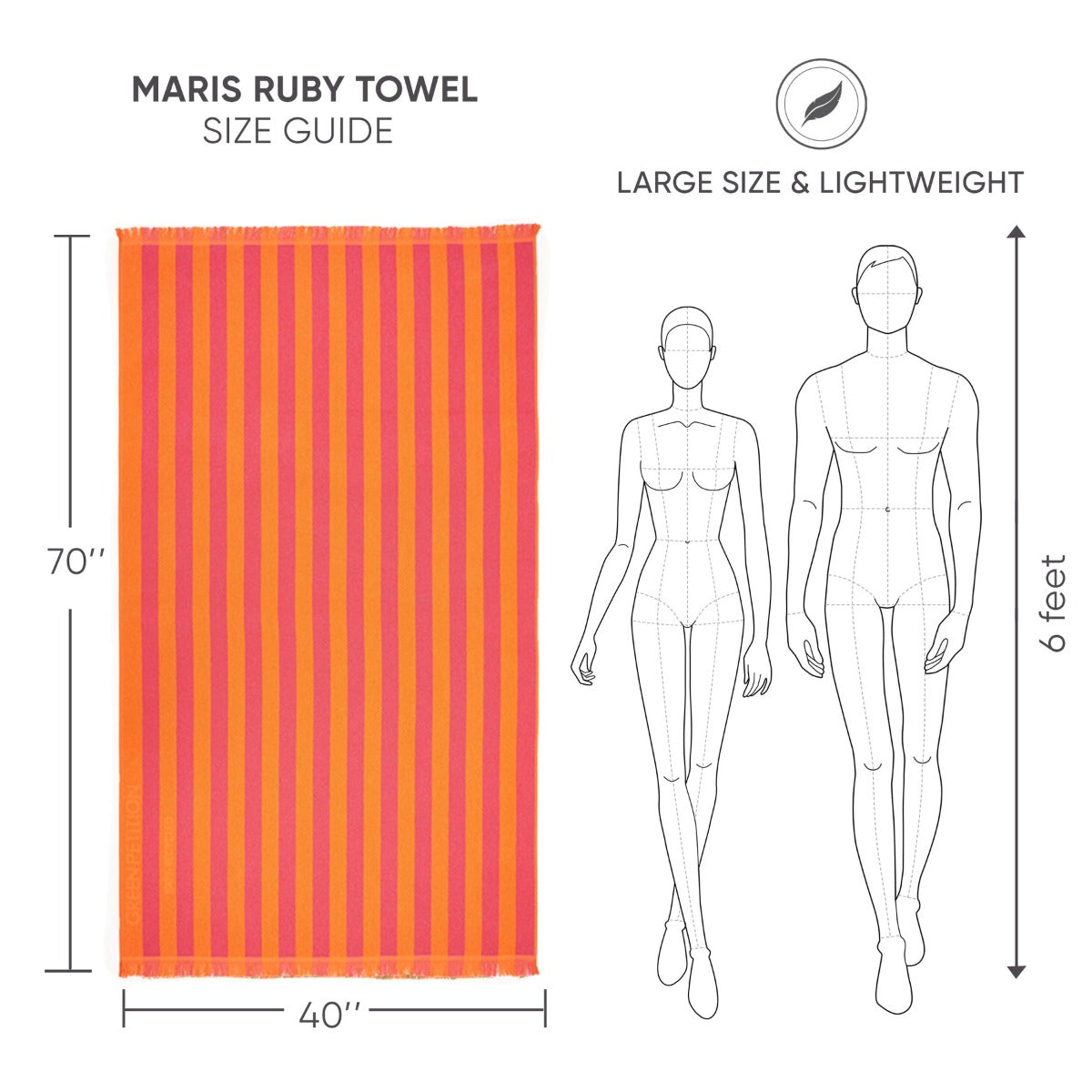 TELO MARE MARIS RUBY 100X180CM