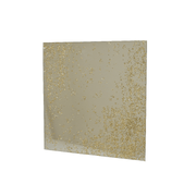PIATTO/SOTTOPIATTO IN VETRO QUADRATO - ORO SCINTILLANTE