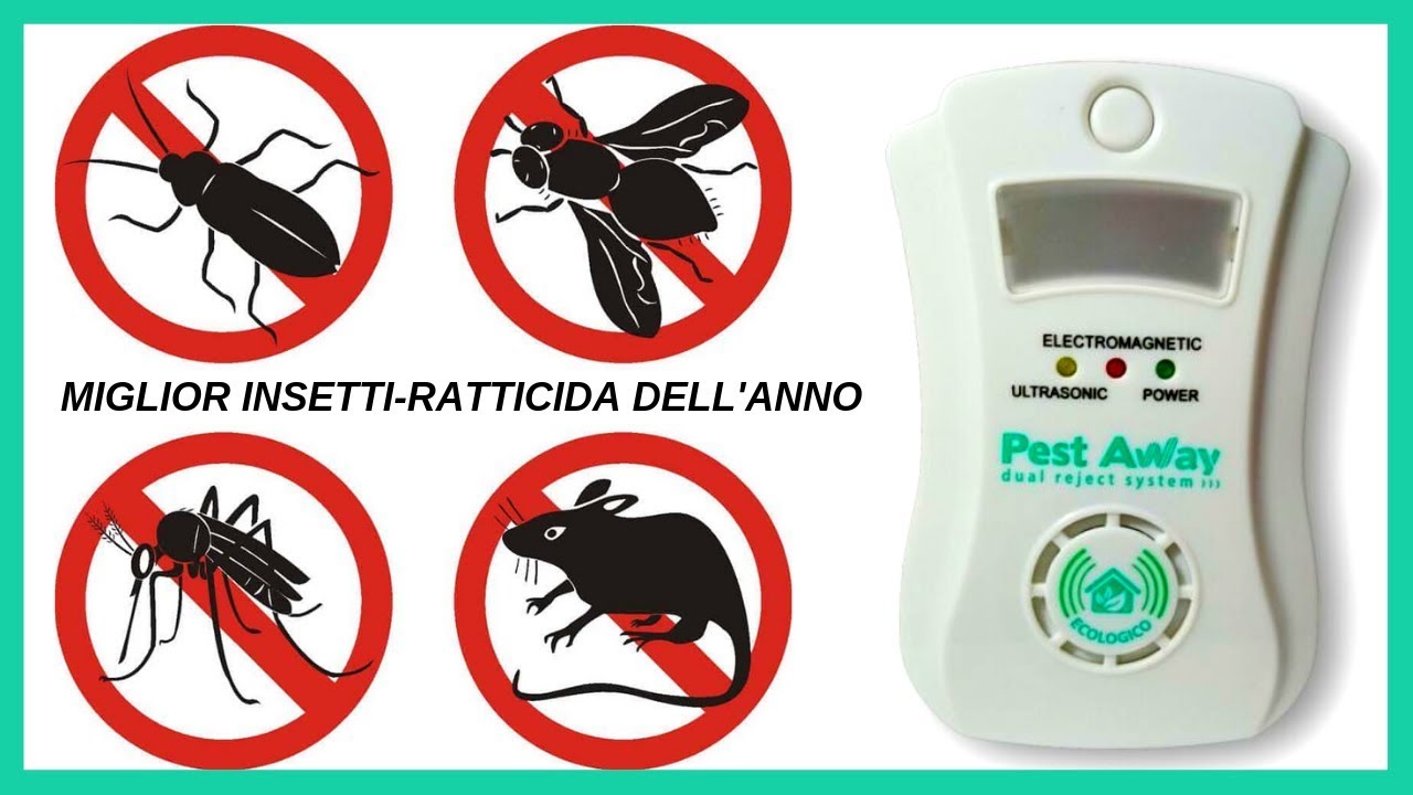 4 PEST AWAY L'ORIGINALE ANTIZANZARE ANTI INSETTI E RODITORI 1000 MQ