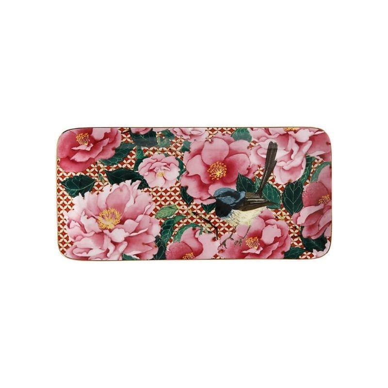 VASSOIO RETTANGOLARE TEAS&C'S SILK ROAD 25X12 CM ROSSO CILIEGIA