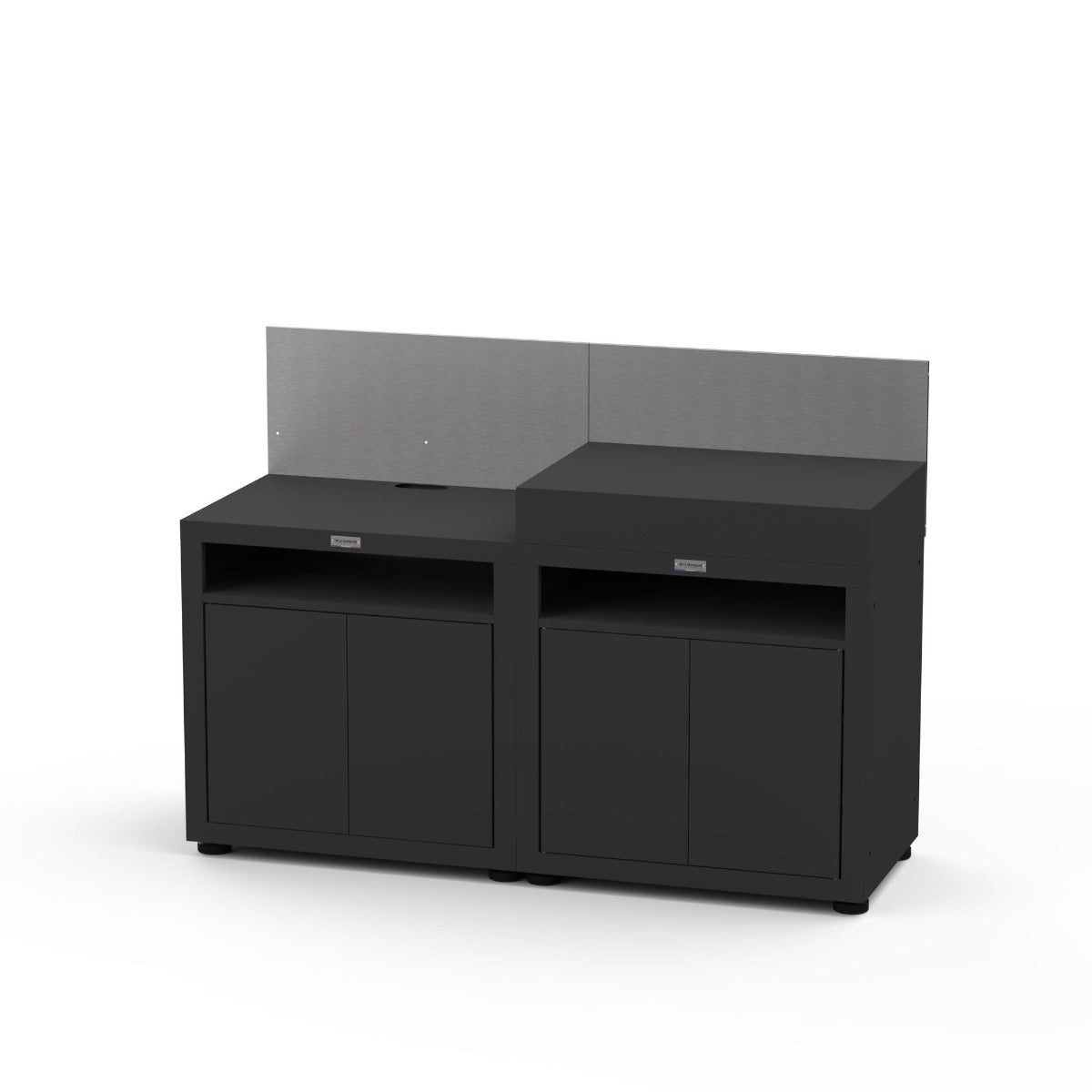 CUCINA 2 MODULI CON PANNELLI PARASCHIZZI - NERO