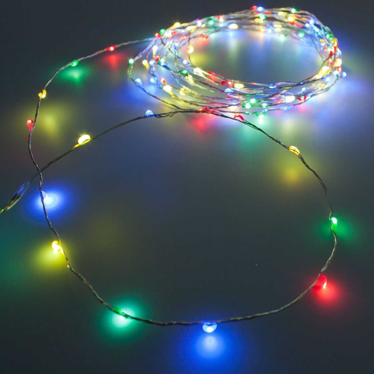 OFFERTA 4 CONFEZIONI 10 MICROLED LINEARI LUCI MULTICOLOR A BATTERIA
