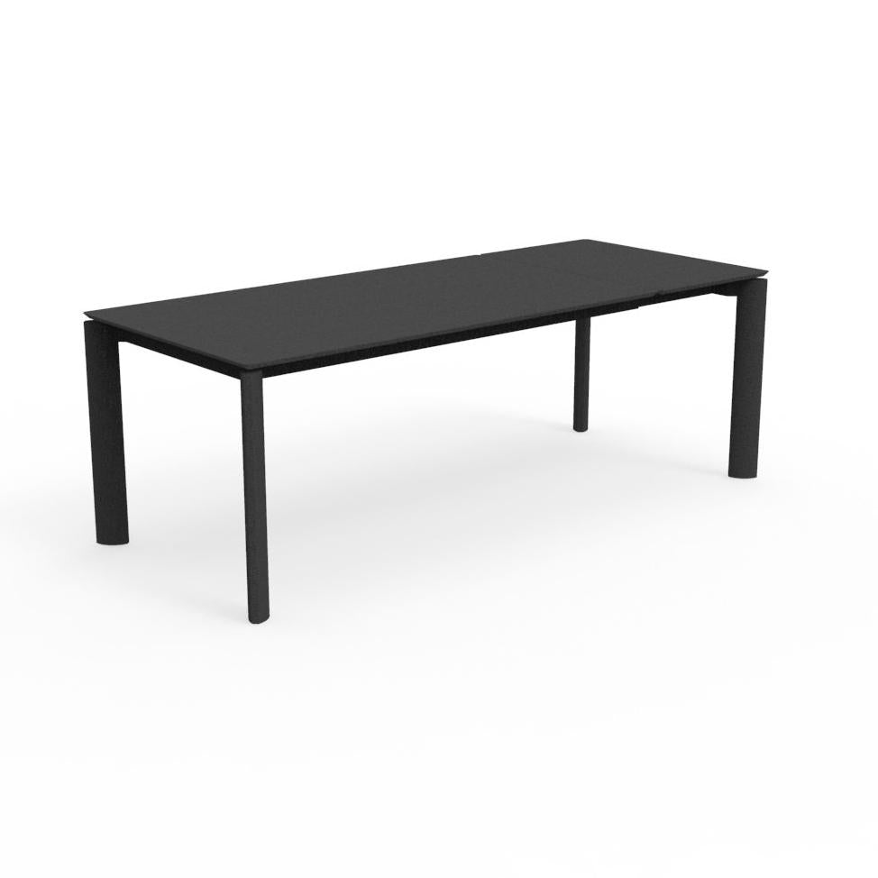Ausziehbarer Aluminiumtisch MILO 160/215 x 100 cm, Farbe nach Wahl
