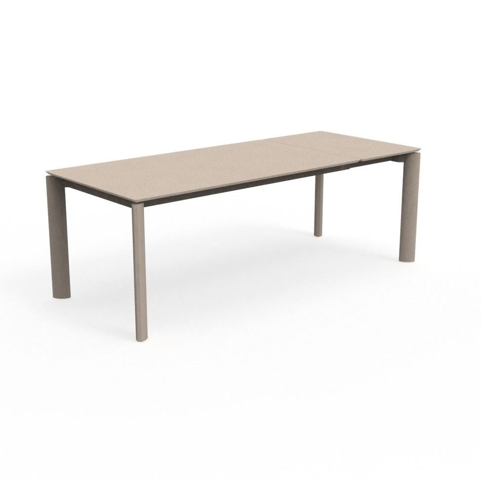 Ausziehbarer Aluminiumtisch MILO 160/215 x 100 cm, Farbe nach Wahl