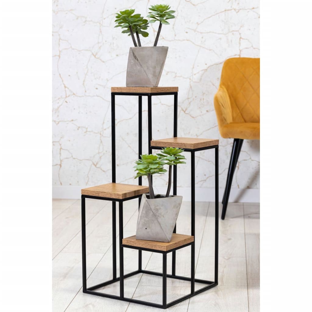 MOBILE IN METALLO E LEGNO 34X34X67CM