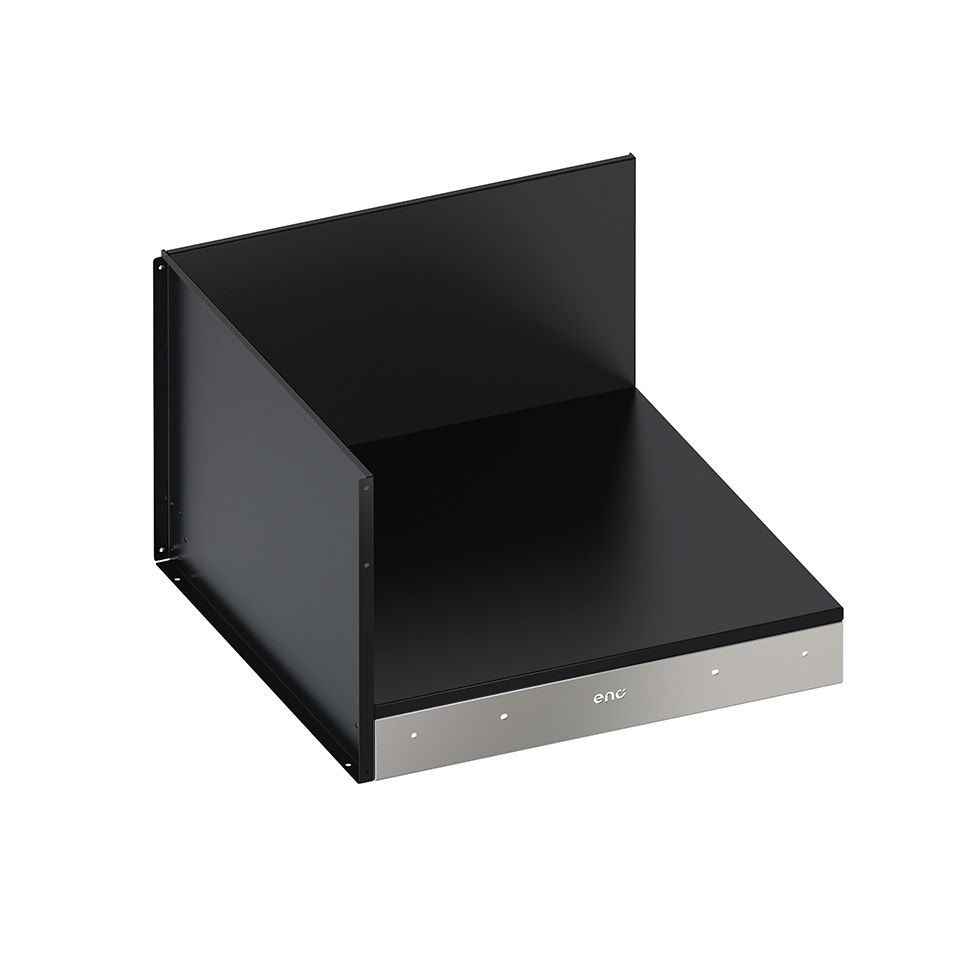 ENO Vassoio angolare cucina outdoor 40x60x60 cm nero e acciaio inox