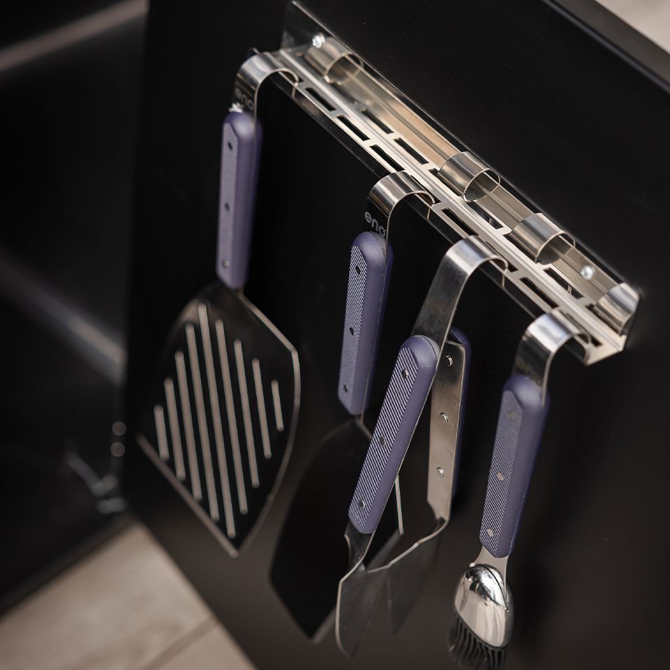 ENO Barra portautensili per cucina outdoor in acciaio inox 29 cm