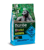 MONGE CIBO SECCO CANE CROCCANTINI GRAIN FREE ACCIUGHE PATATE E PISELLI 2.5 KG