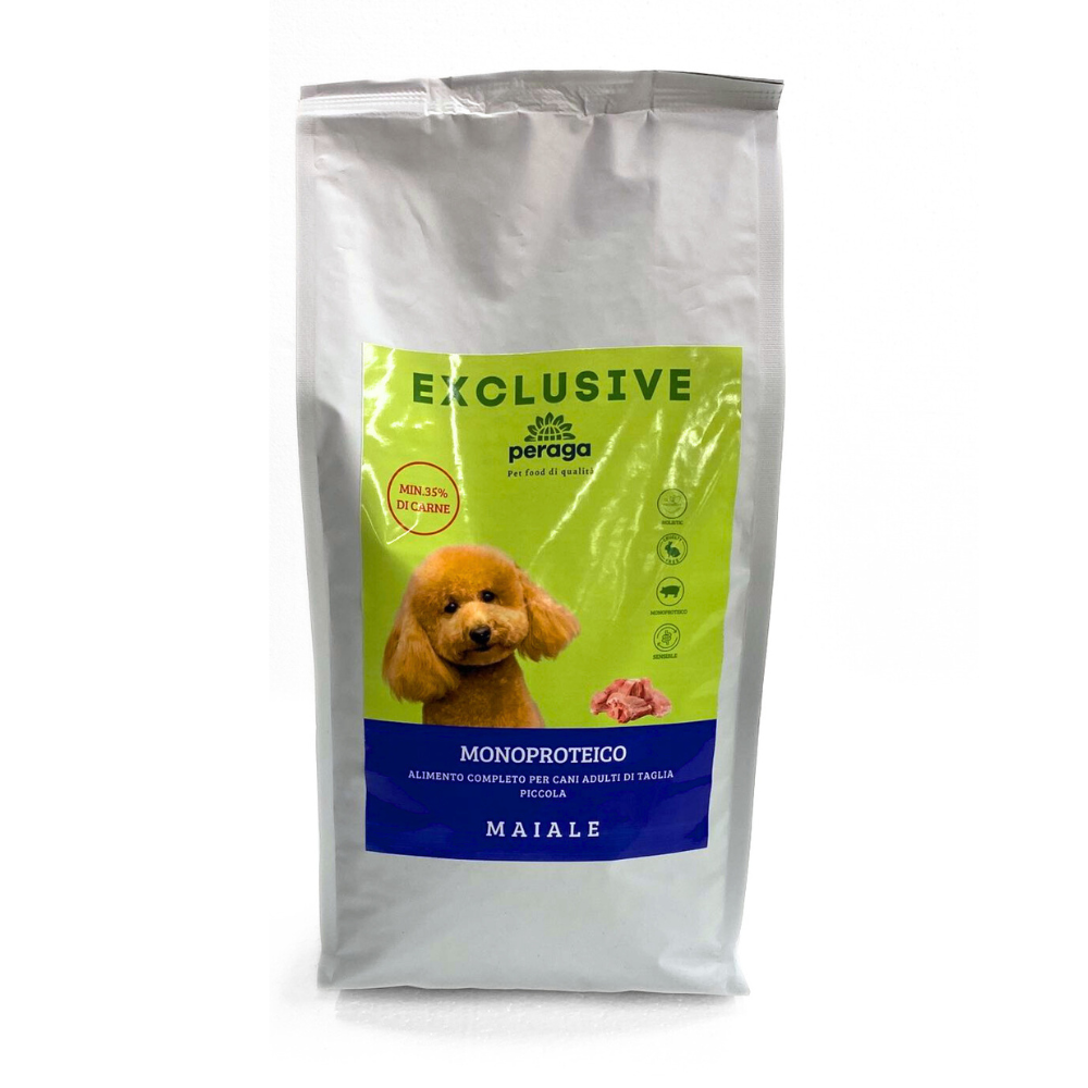 CROCCHETTE PERAGA EXCLUSIVE MONOPROTEICO PER CANI ADULTI TAGLIA PICCOLA - MAIALE 2KG