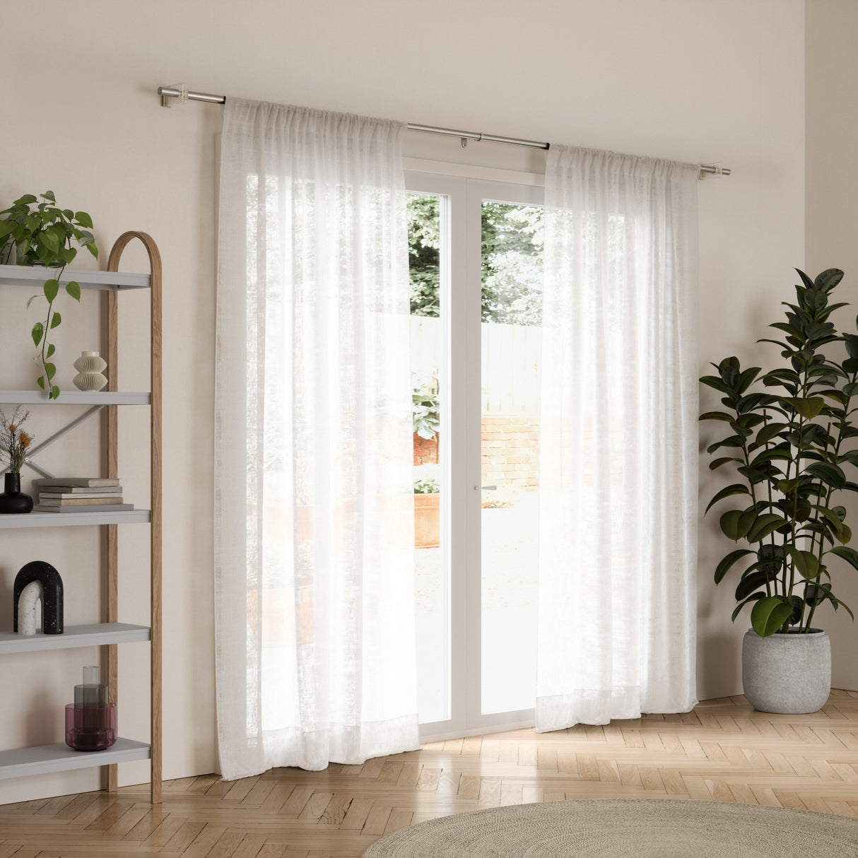 Flute Curtain Rod 107-305 cm D 2.5 cm Nickel-Steel Umbra