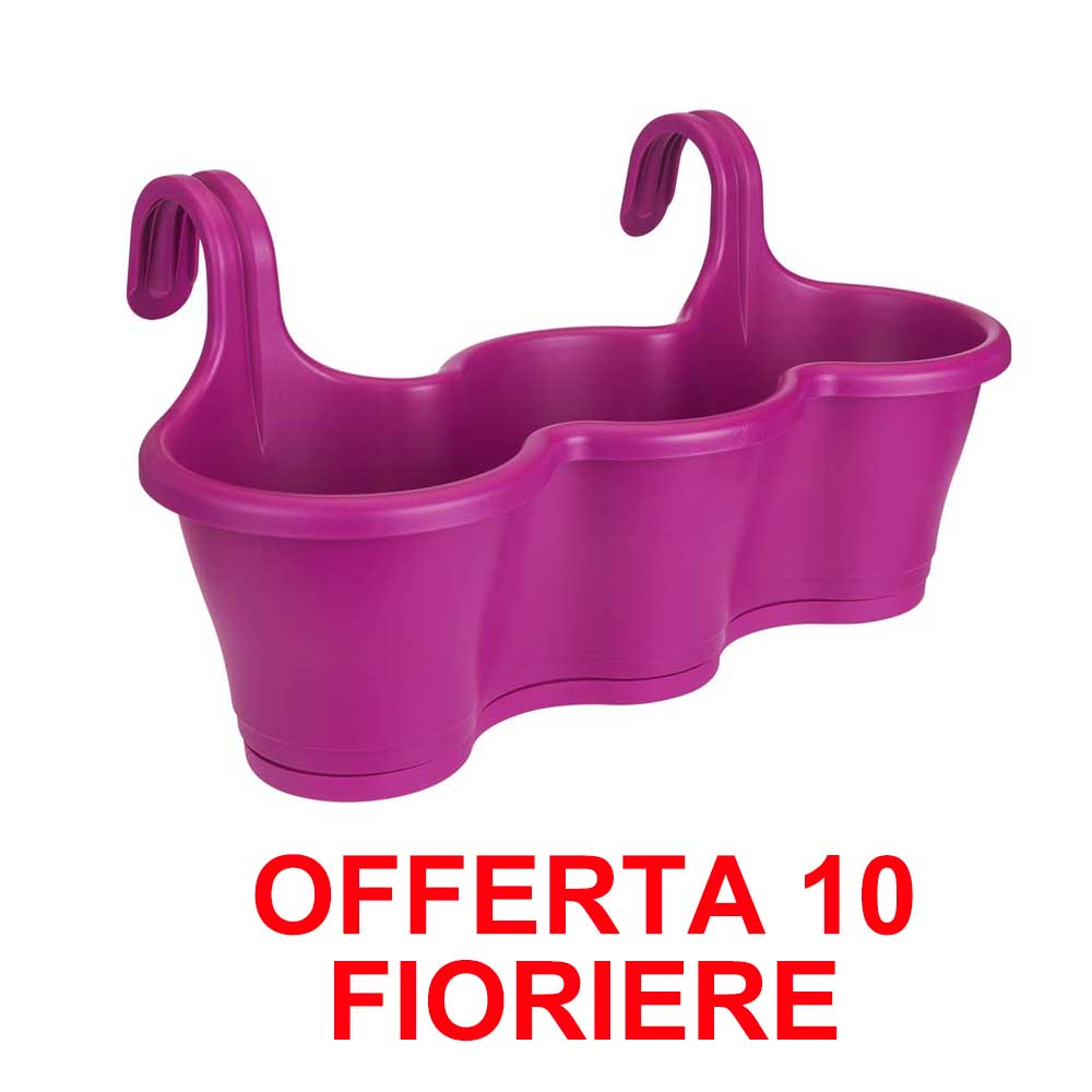 OFFERTA 10 FIORIERA CORSICA EASY HANGER TRIO CHERRY