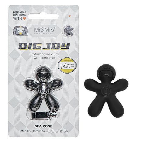 PROFUMATORE AUTO, BIG JOY, NERO, FRAGRANZA SEA ROSE