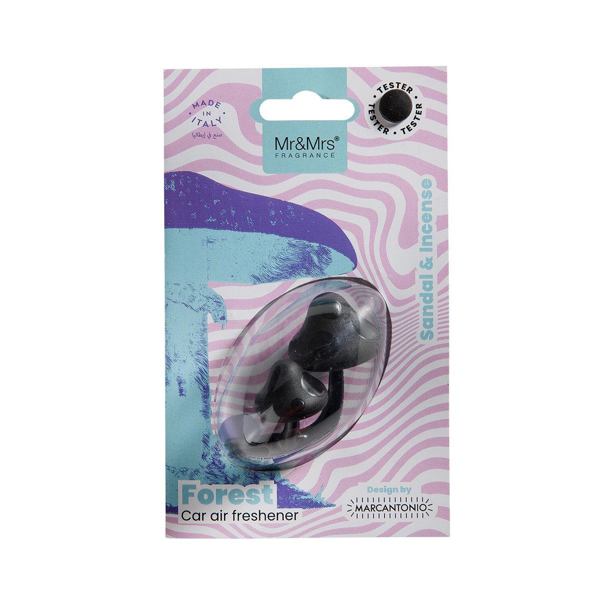 MR & MRS FRAGRANCE PROFUMATORE PER AUTO FOREST MUSHROOMS BLACK SANDAL&INCENSE