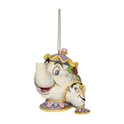 Decorazione natalizia Mrs Bric e Chicco La Bella e la Bestia Disney 8 cm PERAGA CHRISTMAS