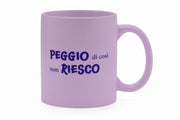 Mug in Ceramica 32,5 cl Viola Matt con Stampa Peggio di Così Più Forty