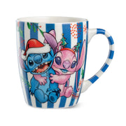 Tazza Stitch & Angel Natale blu 450ml Egan