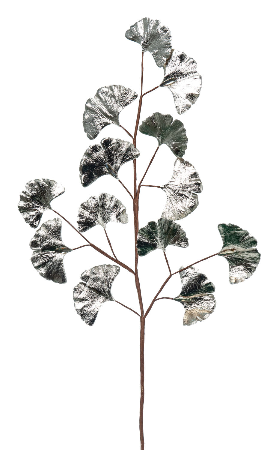 RAMO DECORATIVO GINKO PLATINO 80 CM