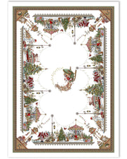 Tovaglia Natalis 170x270 cm Crema TESSITURA TOSCANA - immagine 1