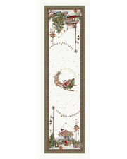 Runner da Tavolo Natalis Crema 50x170cm TESSITURA TOSCANA - immagine 1