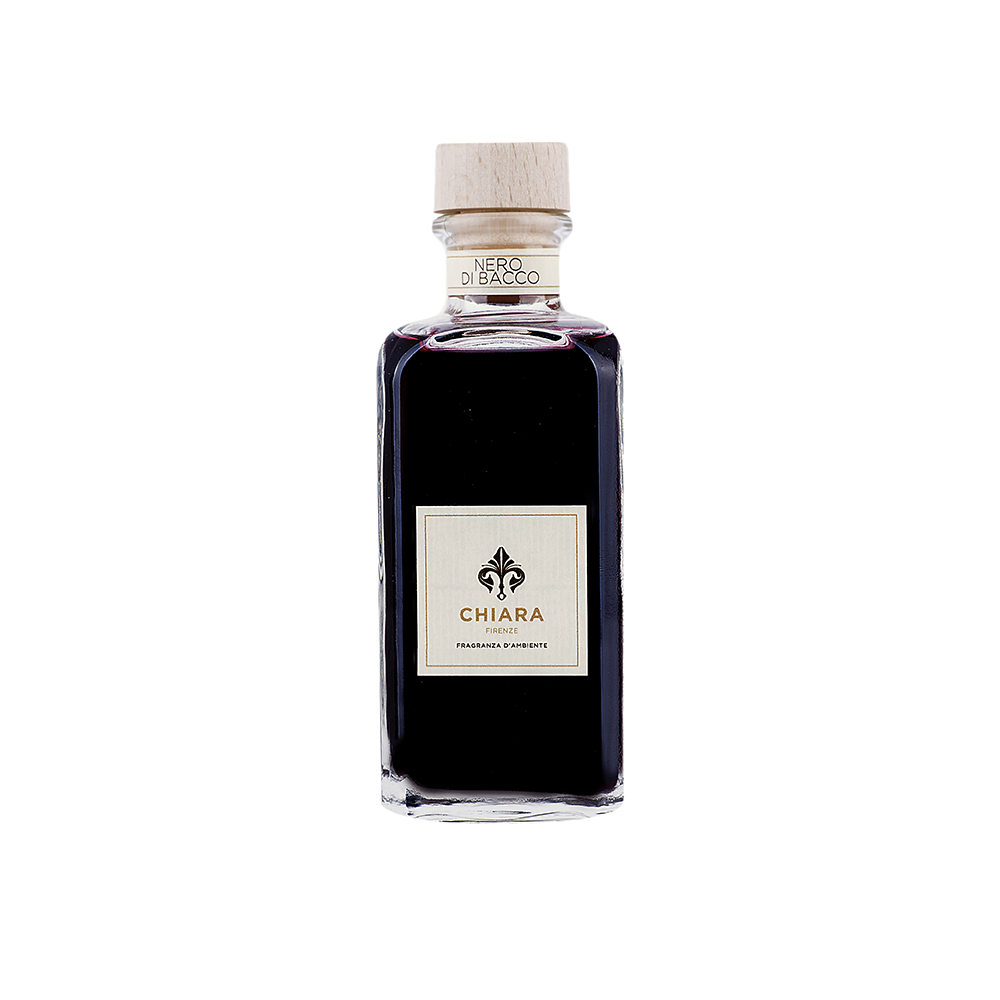 DIFFUSORE CON BASTONCINI 200ML FRAGRANZA NERO DI BACCO