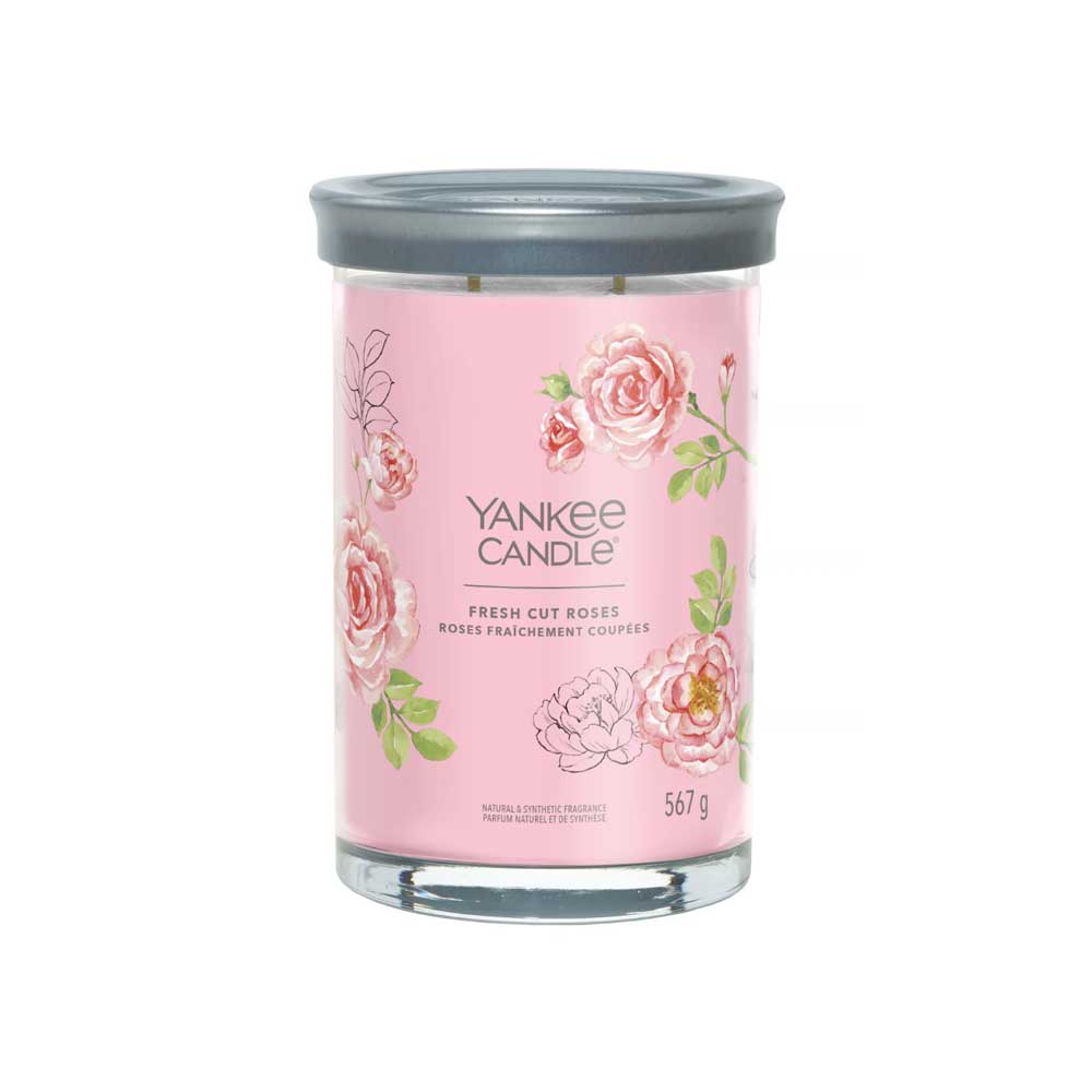 CANDELIA TUMBLER GRANDE FRESH CUT ROSES