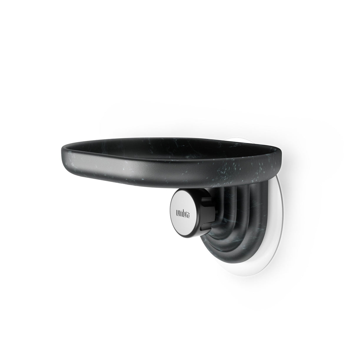 Portasapone Adesivo Nami 14x9x9 cm Nero Oceano Umbra