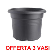 OFFERTA 3 VASO GREEN BASICS CILINDER 40CM LIVING BLACK