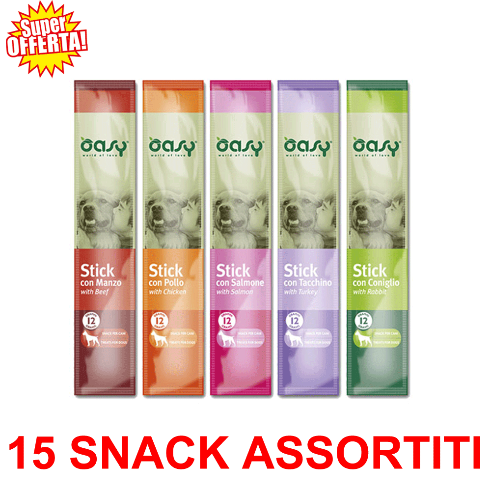 SNACK STICK PER CANI MANTENIMENTO 15 GIORNI GUSTI ASSORTITI
