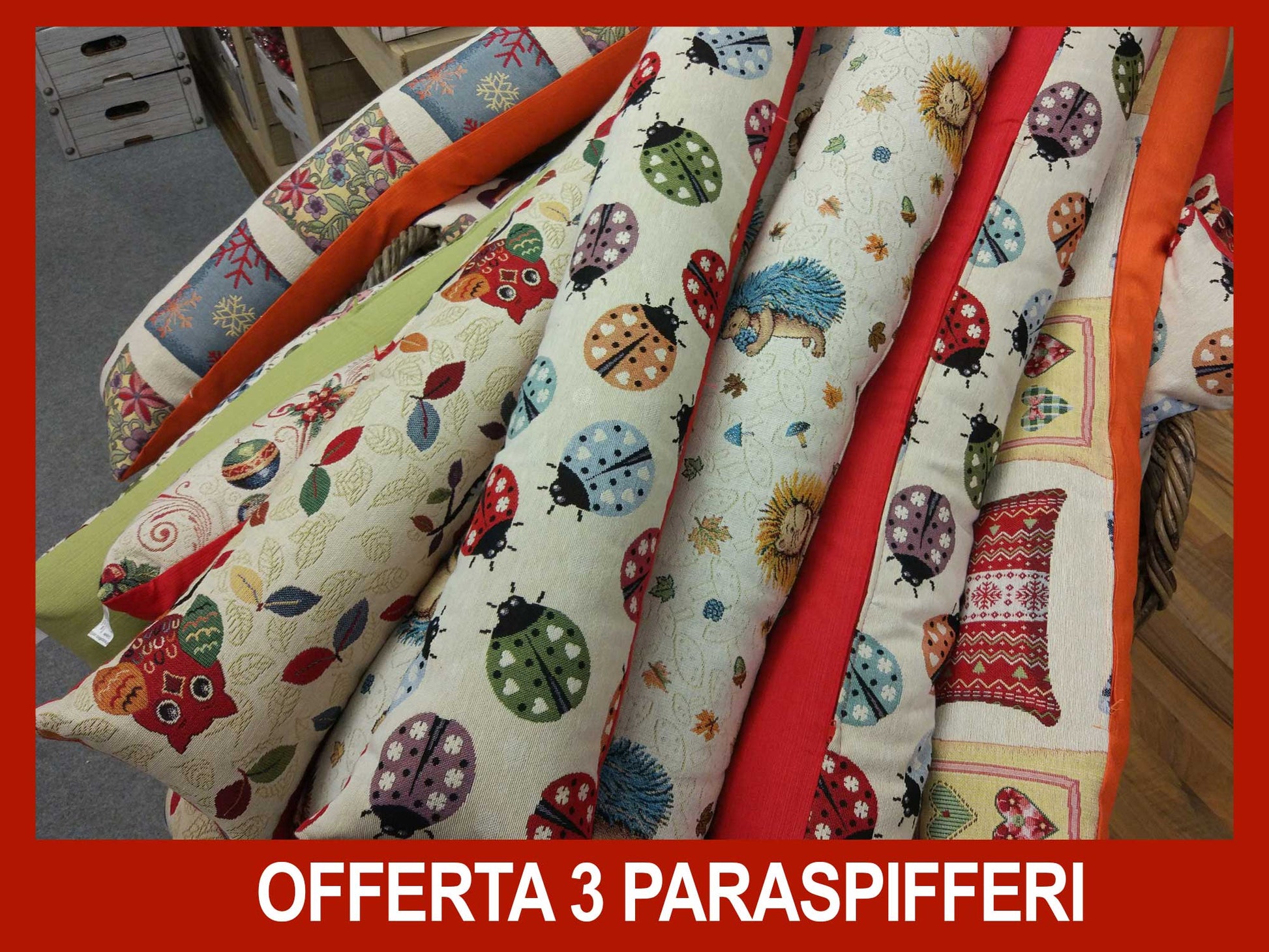 3 PARASPIFFERI IN STOFFA 120CM