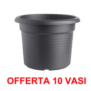 OFFERTA 10 VASO GREEN BASICS CILINDER 25CM LIVING BLACK