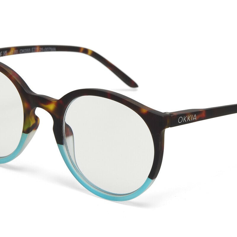 Occhiali da Lettura da Donna Modello Bologna +1.5 Havana Blu OKKIA - immagine 4