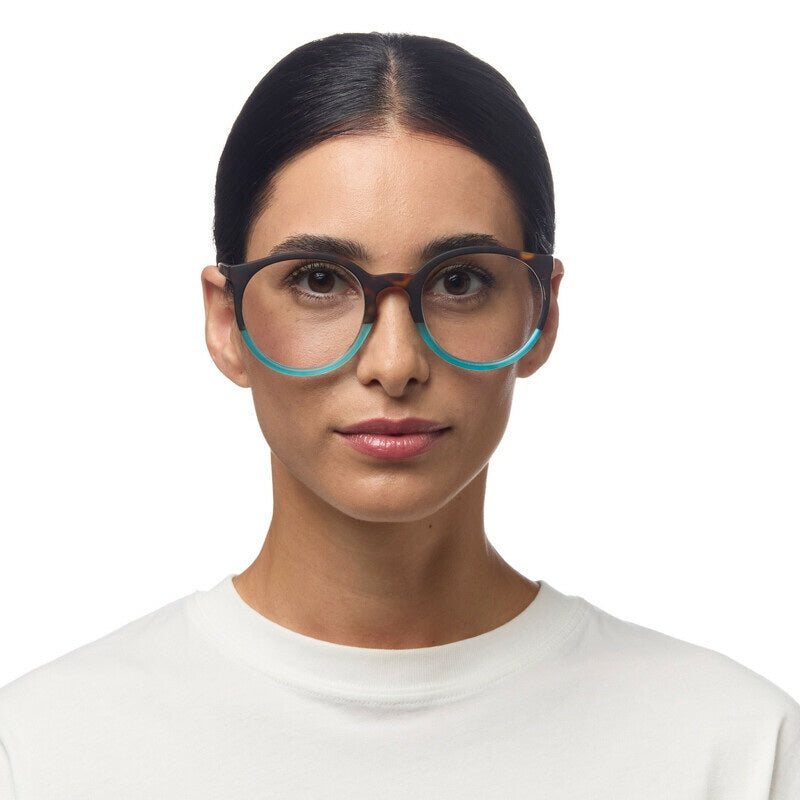 Occhiali da Lettura da Donna Modello Bologna +1.5 Havana Blu OKKIA - immagine 2
