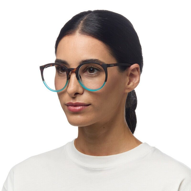 Occhiali da Lettura da Donna Modello Bologna +1.5 Havana Blu OKKIA - immagine 3