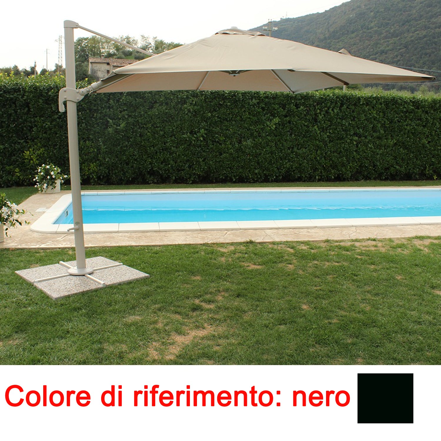 NETTUNO EINZIEHBARER/VERSTELLBARER LUX 3X3 REGENSCHIRM