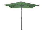 OMBRELLONE DA GIARDINO A MANOVELLA 2,5X2,5MT GRIGIO E MANDORLA VERDE