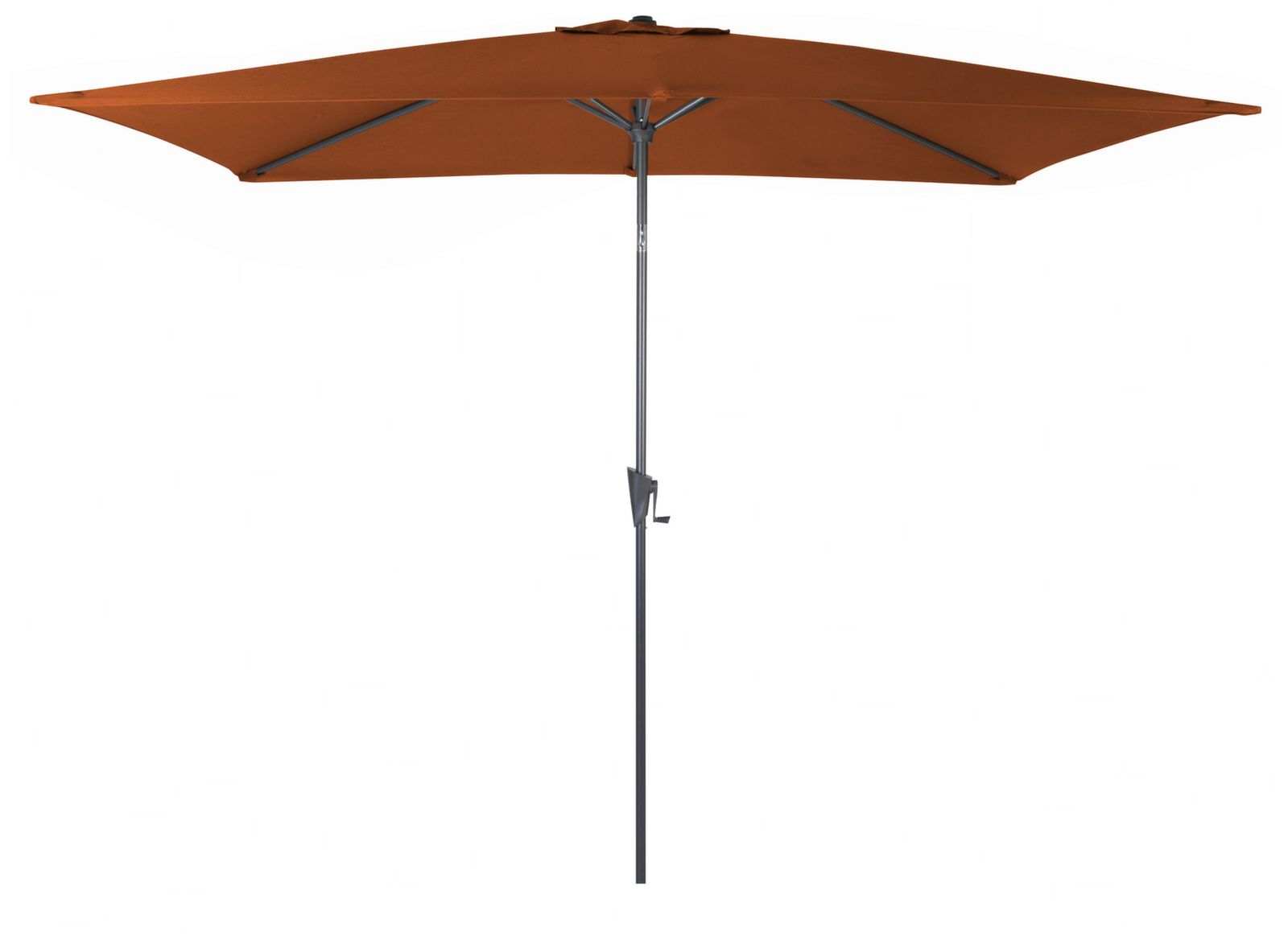 OMBRELLONE DA GIARDINO A MANOVELLA 3X2MT GRIGIO E SIENA