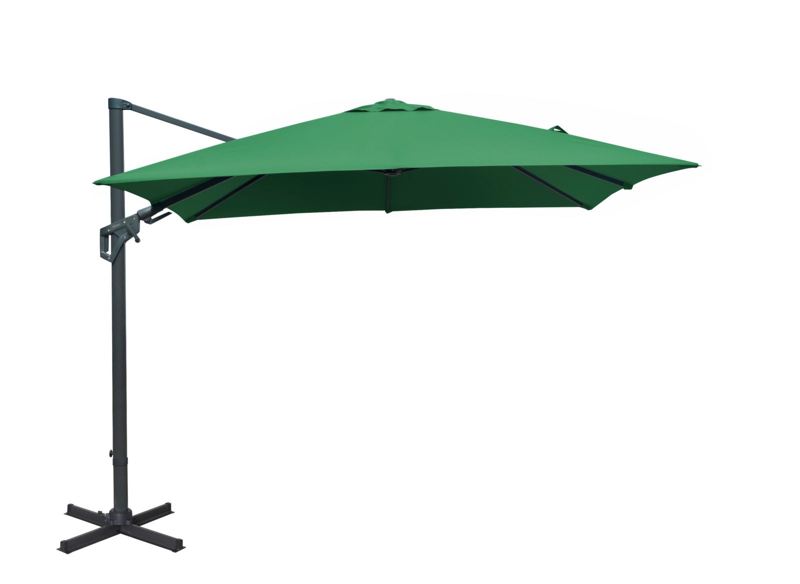 OMBRELLONE PARASOLE INCLINABILE NH 3X3MT CON MANIGLIA GRIGIO E VERDE MANDORLA