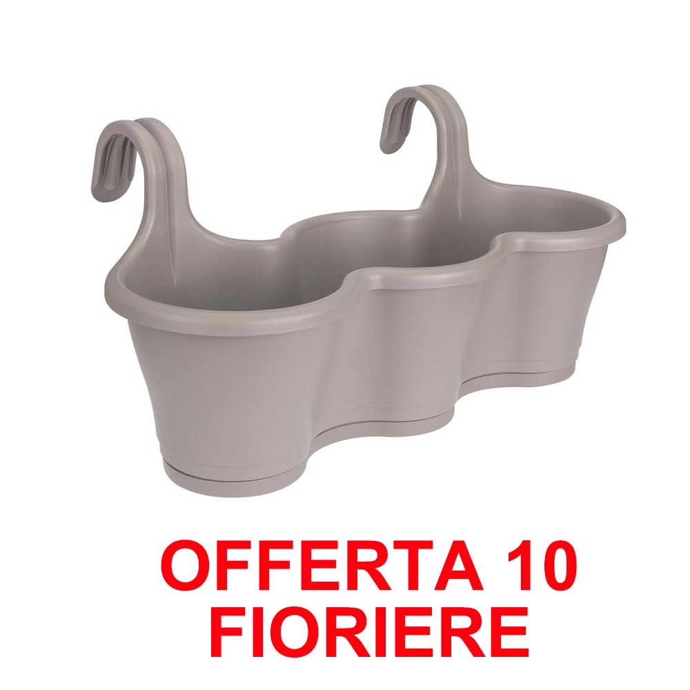 OFFERTA 10 FIORIERA CORSICA EASY HANGER TRIO TAUPE