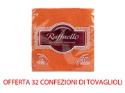 OFFERTA 32 CONFEZIONI DA 40 TOVAGLIOLI ARANCIONI CAD RAFFAELLO