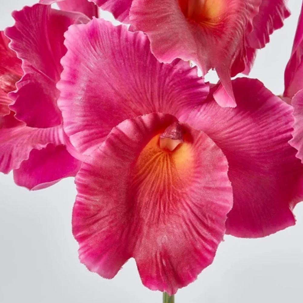 ORCHIDEA CATTLEYA DUKE CON BOCCIOLI ARTIFICIALE H45CM FUCSIA