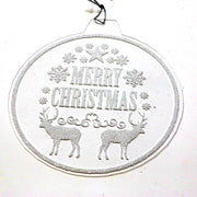 OFFERTA 6 DISCHI DECORATIVI APPENDIBILI CON SCRITTA XMAS 12CM