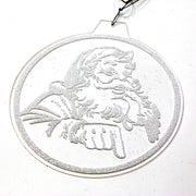 OFFERTA 6 DISCHI DECORATIVI APPENDIBILI CON BABBO NATALE 12CM