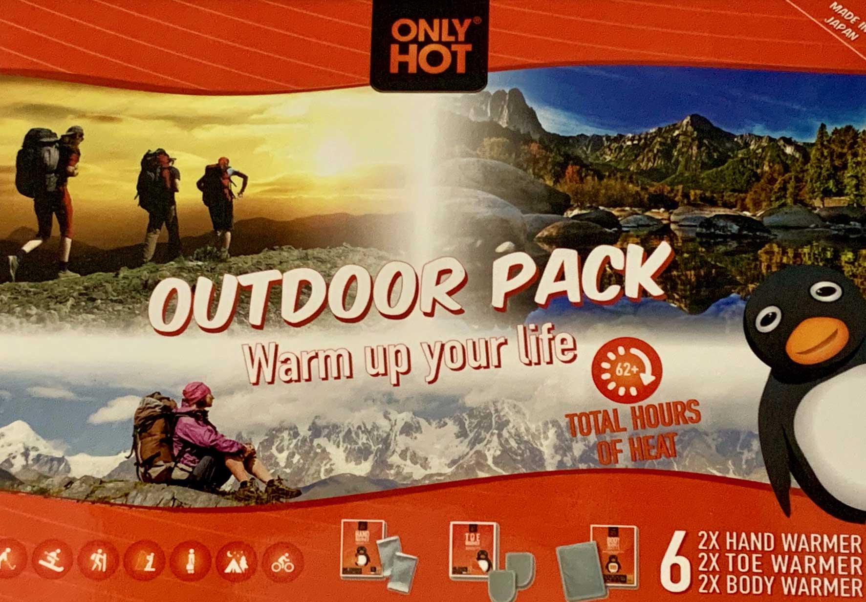 OUTDOOR PACK ONLY HOT 6 WARMER SCALDA MANI PIEDI CORPO ONLY HOT